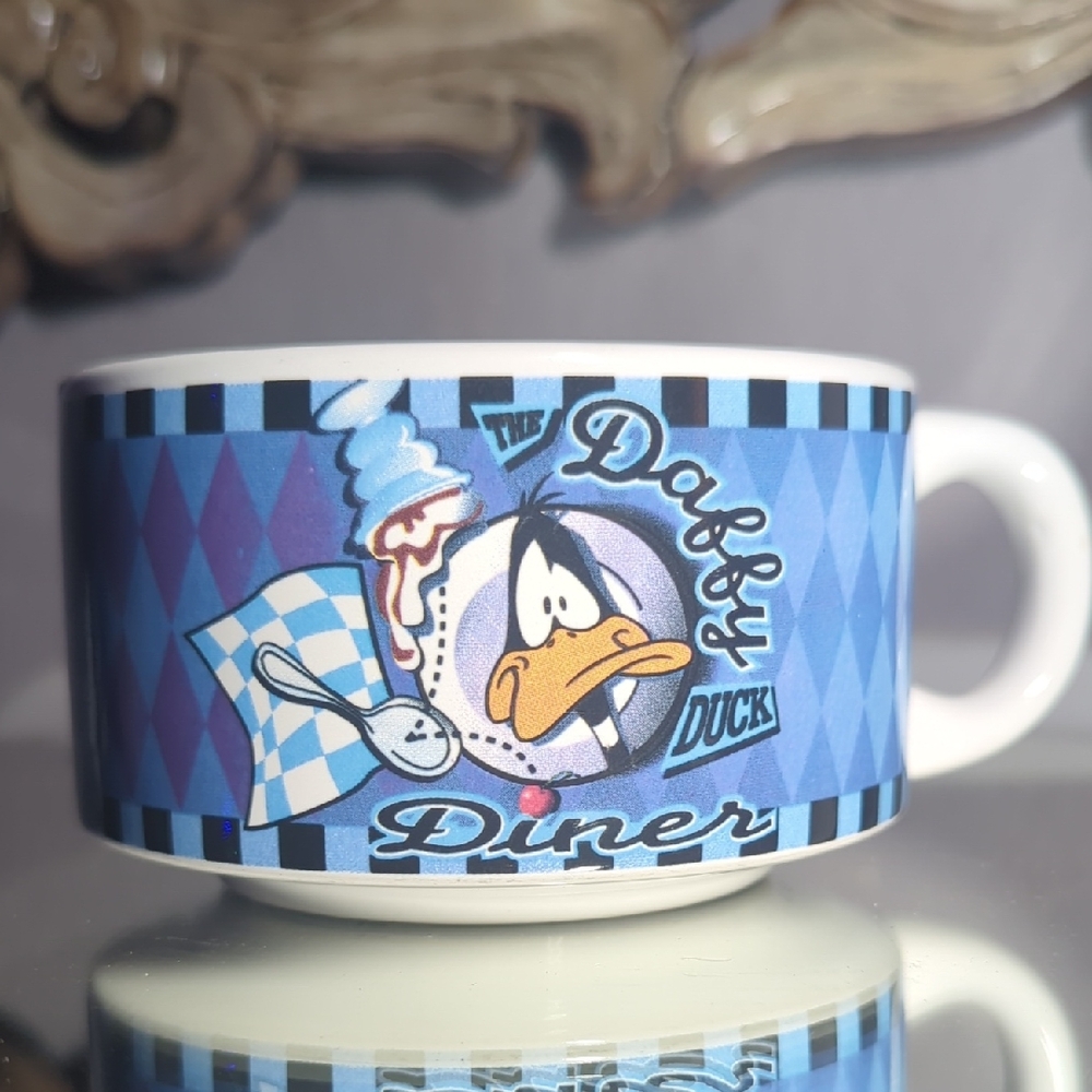 Vintage Daffy Duck Diner Soup Mug, 1998